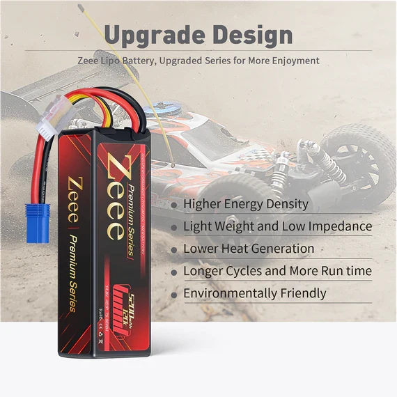 Zeee Premium Series 4S 5200mAh 14,8V 120C Hardcase EC5 (2 Stück)