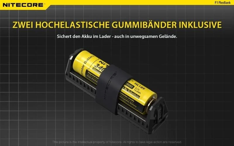 Nitecore F1 FlexBank Outdoor-Ladegerät für Li-Ionen-Akkus