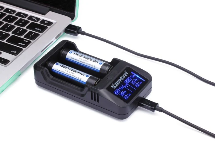 KeepPower L2 LCD-Ladegerät für Lithium-Ionen-Akkus