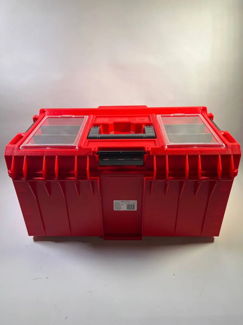 Qbrick System ONE 350 2.0 Profi RED ULTRA HD Custom Werkzeugkoffer modularer Organizer 585 x 385 x 320 mm 38 l stapelbar IP66 - Beschädigt