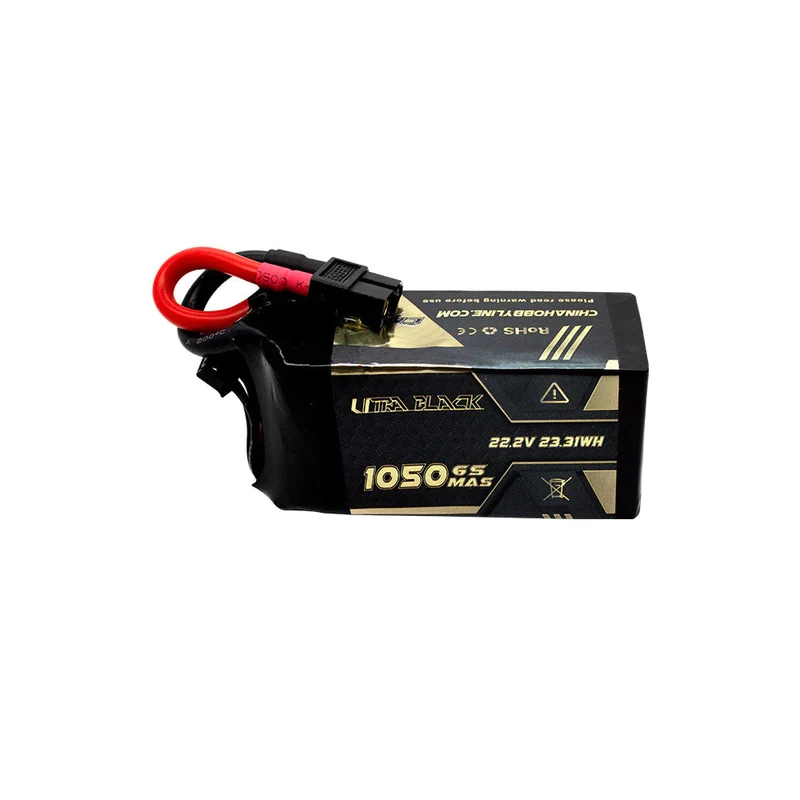 CNHL Ultra Black 6S 1050mAh 22,2V 150C Lipo-Akku XT60-Stecker
