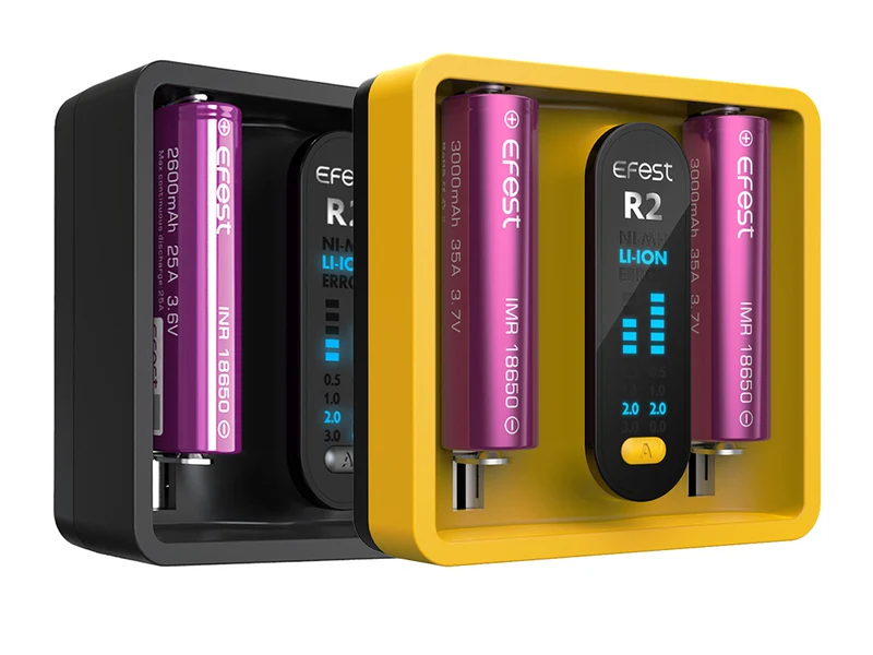 Efest iMate R2 Ladegerät für Li-Ion und NiMh/NiCD Akku mit QC3.0 Stromversorgung