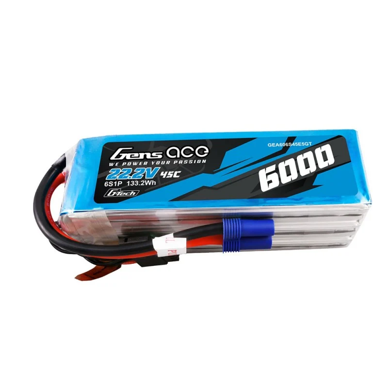 Gens Ace G-Tech 6S 6000mAh 22,2V 45C Lipo EC5