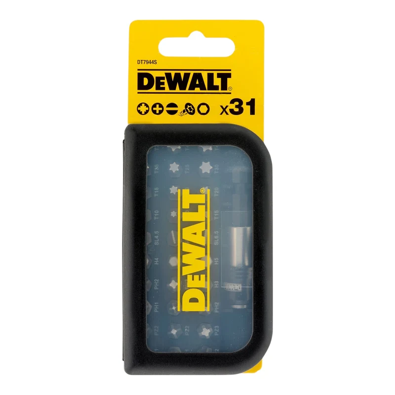 DeWalt DT7944S-QZ Bit Set 31 teilig in Tough Case Pozidriv / Phillips / Schlitz / Torx / Hex