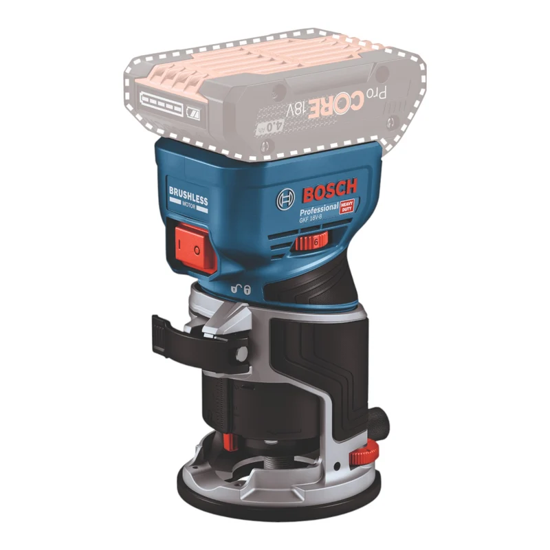 Bosch GKF 18V-8 Professional Akku Kantenfräse 18 V 8,0 mm Brushless + 2x ProCORE Akku 8,0 Ah + Ladegerät