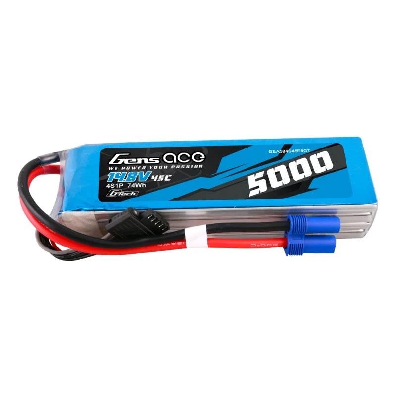 Gens Ace G-Tech 4S 5000mAh 14,8V 45C 4S1P Heli Lipo EC5
