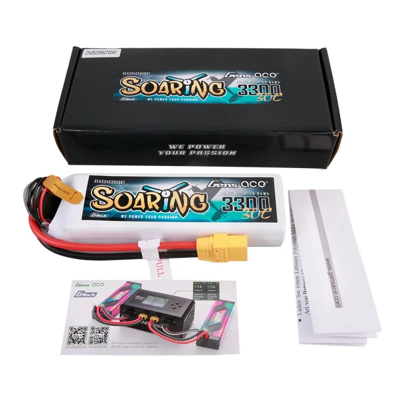Gens Ace G-Tech Soaring 4S 3300mAh 14,8V 30C 4S1P Lipo XT90