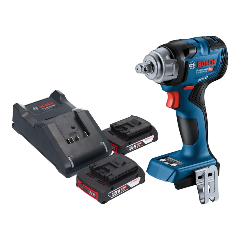 Bosch GDS 18V-330 HC Professional Akku Schlagschrauber 18 V 330 Nm 1/2" Brushless + 2x Akku 2,0 Ah + Ladegerät