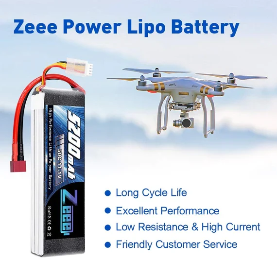Zeee 3S 5200mAh 11,1V 50C Deans