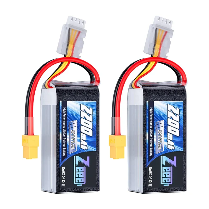 Zeee 3S 2200mAh 11,1V 50C Shorty XT60 Lipo (2 Stück)