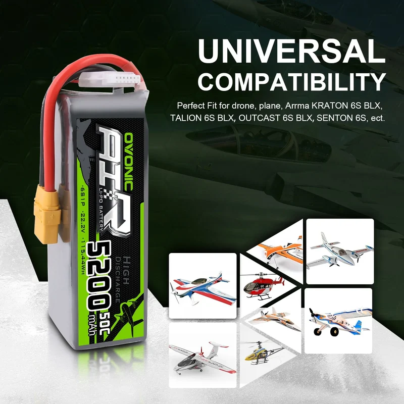 Ovonic Air 6S 5200mAh 22,2V 50C XT90 LiPo