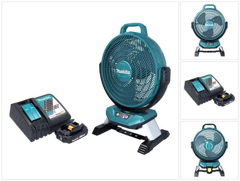 Makita DCF 301 RA1 Akku Ventilator Lüfter 18 V 33 cm + 1x Akku 2,0 Ah + Ladegerät