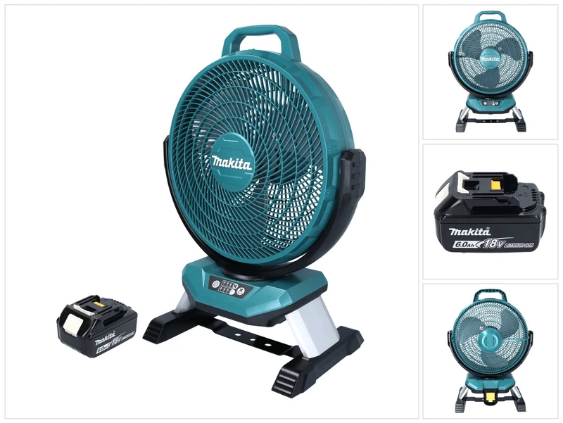 Makita DCF 301 G1 Akku Ventilator Lüfter 18 V 33 cm + 1x Akku 6,0 Ah - ohne Ladegerät