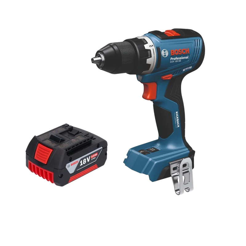 Bosch GSB 18V-65 Professional Akku Schlagbohrschrauber 18 V 65 Nm Brushless + 1x Akku 5,0 Ah - ohne Ladegerät