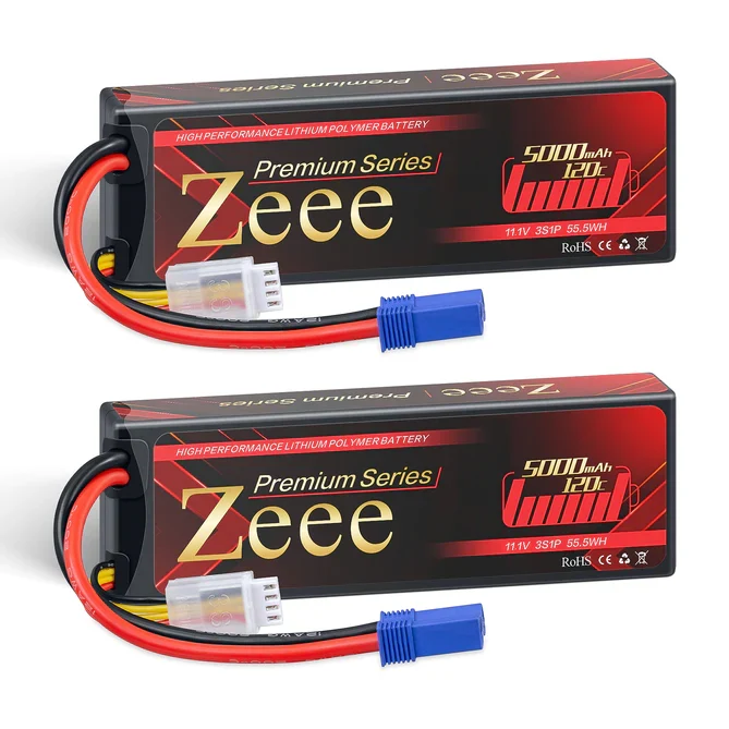 Zeee Premium Series 3S 5000mAh 11.1V 120C Hardcase EC5 Lipo Akku (2 Stück)