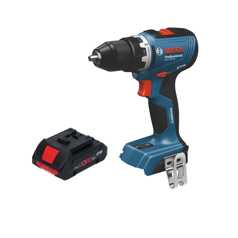 Bosch GSB 18V-65 Professional Akku Schlagbohrschrauber 18 V 65 Nm Brushless + 1x ProCORE Akku 4,0 Ah - ohne Ladegerät