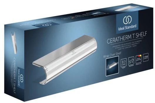 Ideal Standard Wrap-Over Ablage CeraTherm T für Brausethermostate T25, T50, T100 – Chrom