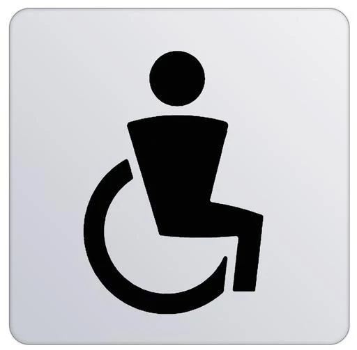 KEUCO PLAN Türschild für barrierefreies WC – verchromtes Symbol in 100 x 100 mm