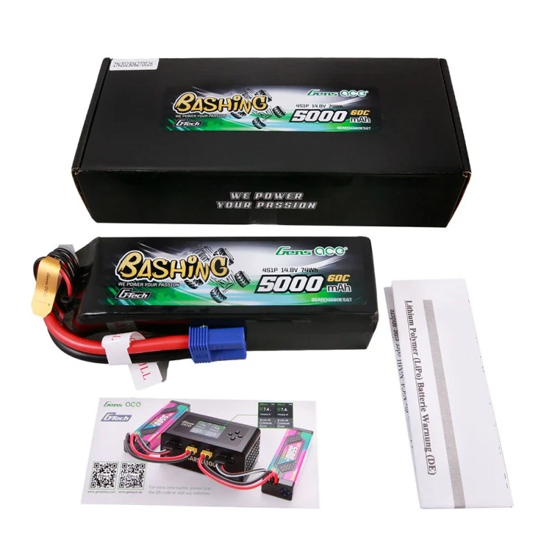 Gens Ace G-Tech 4S 5000mAh 14,8V 4S1P 60C Lipo EC5