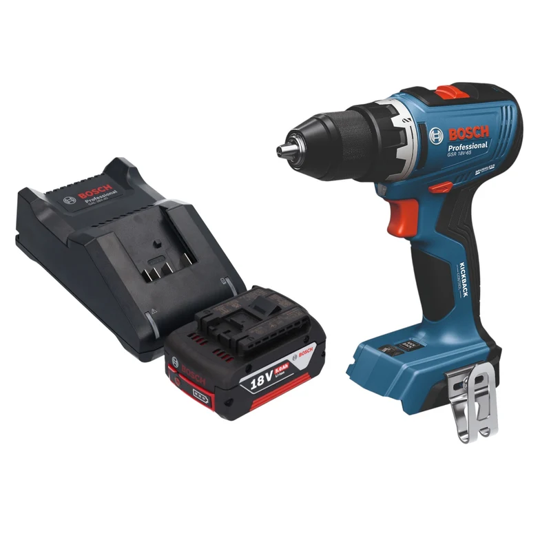 Bosch GSB 18V-65 Professional Akku Schlagbohrschrauber 18 V 65 Nm Brushless + 1x Akku 5,0 Ah + Ladegerät