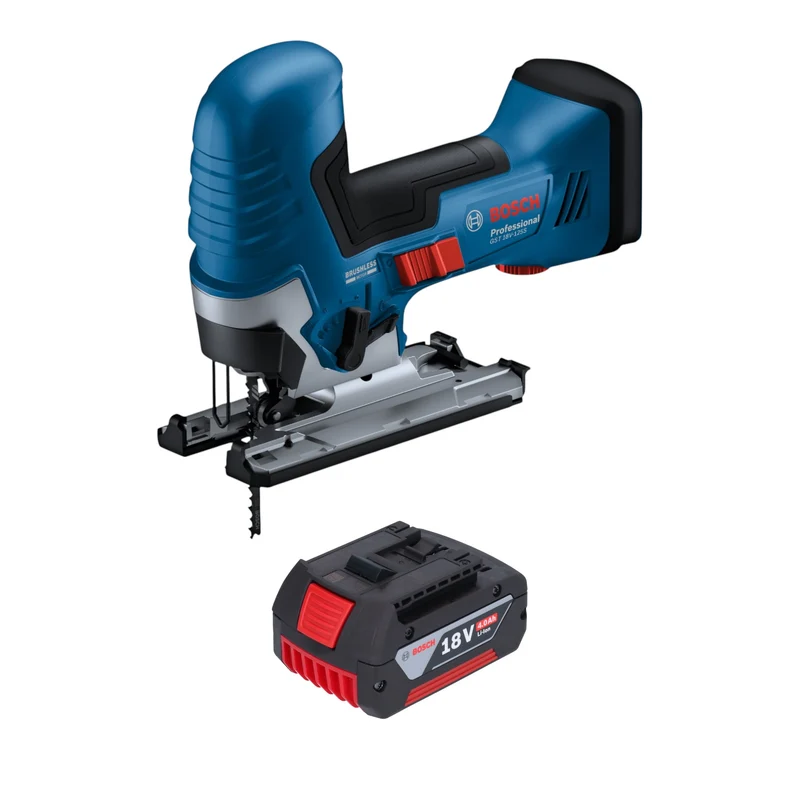 Bosch GST 18V-125 S Professional Akku Stichsäge 18 V 125 mm Brushless + 1x Akku 4,0 Ah - ohne Ladegerät