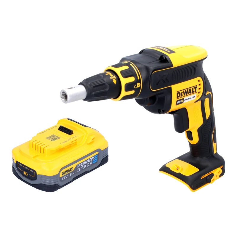 DeWalt DCF 620 N Akku Trockenbauschrauber 18 V 30 Nm Brushless + 1x Powerstack Akku 5,0 Ah - ohne Ladegerät