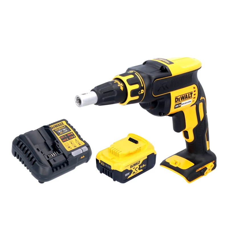 DeWalt DCF 620 P1 Akku Trockenbauschrauber 18 V 30 Nm Brushless + 1x Akku 5,0 Ah + Ladegerät