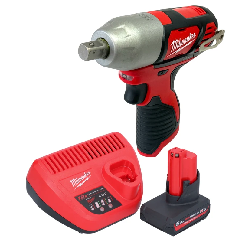 Milwaukee M12 BIW12-501 Akku Schlagschrauber 12 V 138 Nm 1/2" + 1x Akku 5,0 Ah + Ladegerät