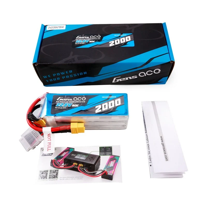 Gens Ace 6S 2000mAh 22,8V 60C 6S1P HV XT60