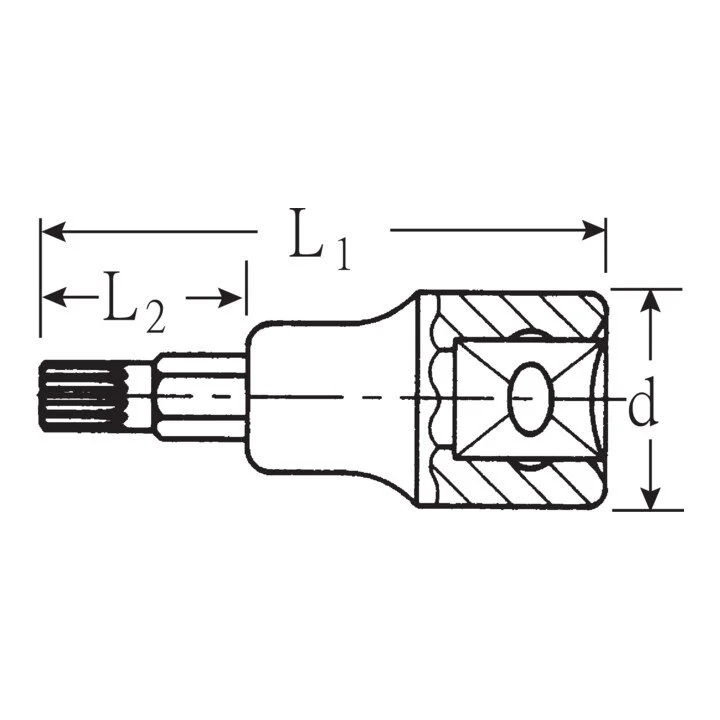 STAHLWILLE Steckschlüsseleinsatz 54 X 1/2 ″ Innen-Vielzahn ( 4000826419 )