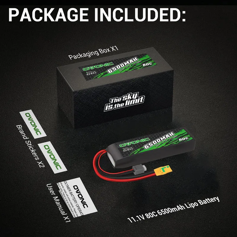 Ovonic Rebel 3S 6500mAh 80C 11,1V XT90