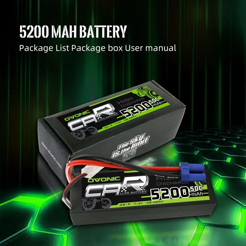 Ovonic 2S 5200mAh 50C 7,4V Hardcase EC5