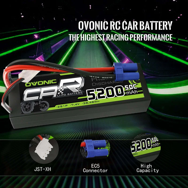 Ovonic 2S 5200mAh 50C 7,4V Hardcase EC5