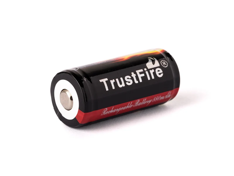 Trustfire 16340 880mAh 3,6V - 3,7V PCB geschützt