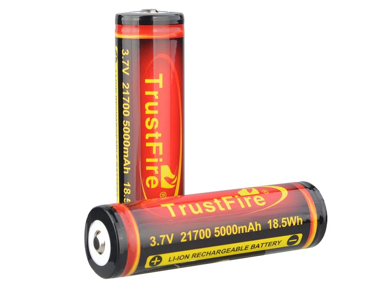 Trustfire 21700 5000mAh 3,6V - 3,7V PCB geschützter Li-Ionen-Akku