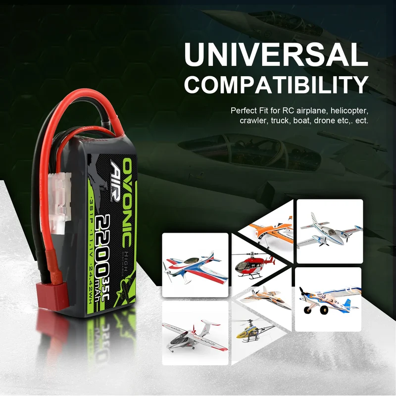 Ovonic Air 3S 2200mAh 35C 11,1V kurzer LiPo Deans (2 St.)