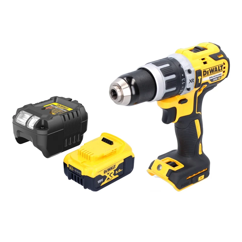 DeWalt DCD 796 P1 Akku Schlagbohrschrauber 18 V 70 Nm Brushless + 1x Akku 5,0 Ah + Ladegerät