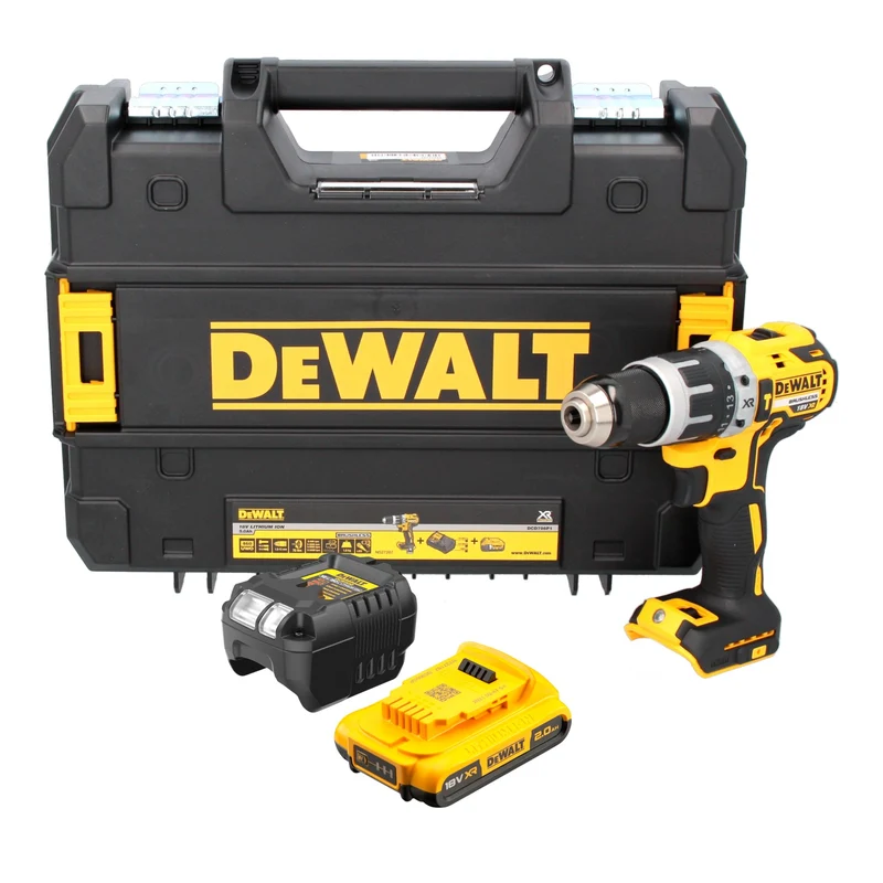 DeWalt DCD 796 D1T Akku Schlagbohrschrauber 18 V 70 Nm Brushless + 1x Akku 2,0 Ah + Ladegerät + TSTAK
