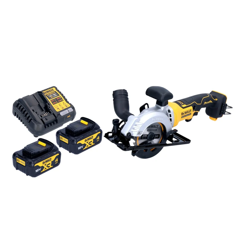 DeWalt DCS 571 M2 Akku Handkreissäge 18 V 115 mm Brushless + 2x Akku 4,0 Ah + Ladegerät