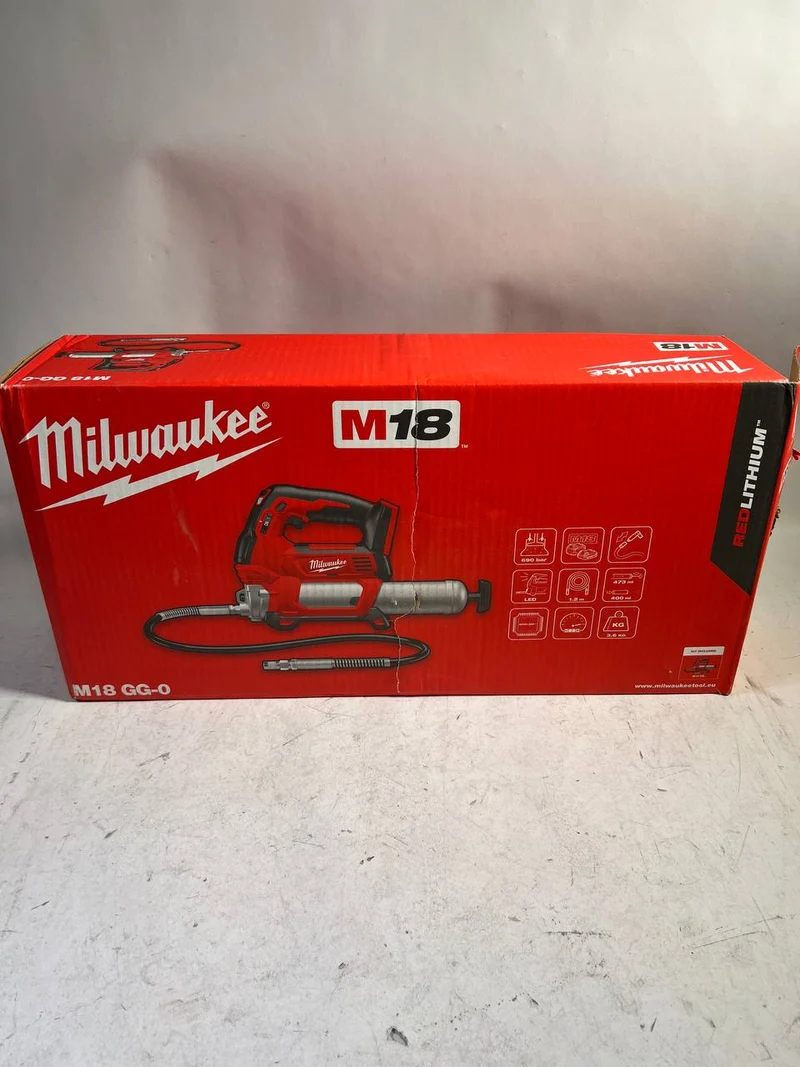 Gebraucht-Milwaukee M18 GG-0 18 V Li-Ion Akku Fettpresse Solo - Beschädigt