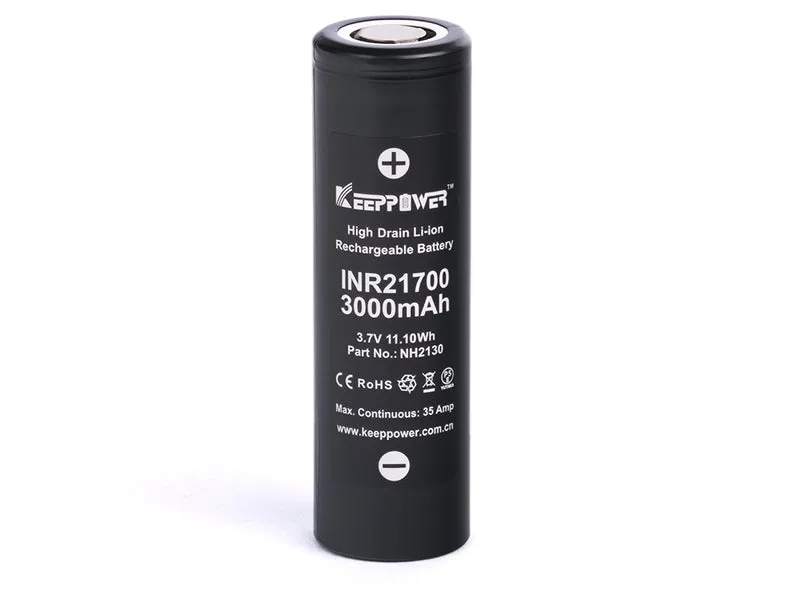 Keeppower INR21700 - 3000mAh, 3,6V-3,7V Li-ion Akku High Drain