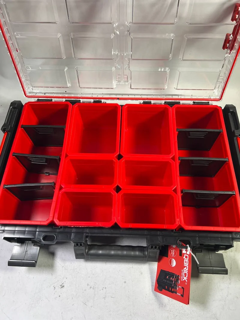 Qbrick System ONE Organizer XL 2.0 stapelbar 582 x 387 x 131 mm 13,5 l IP66 mit 6 Inlays und 6 Trennwände - Beschädigt