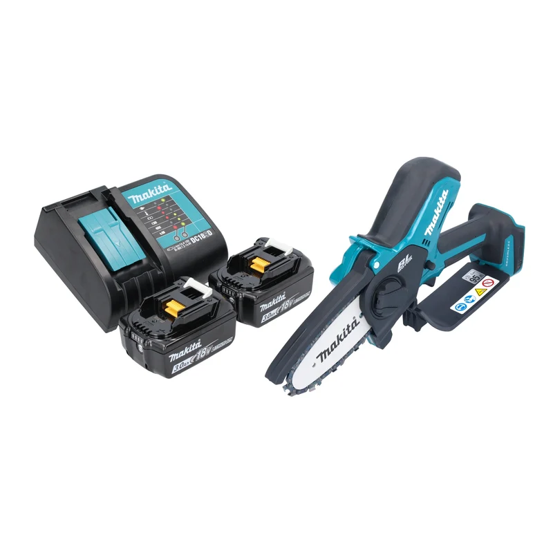Makita DUC 101 SF201 Akku Astsäge 18 V 10 cm Brushless + 2x Akku 3,0 Ah + Ladegerät