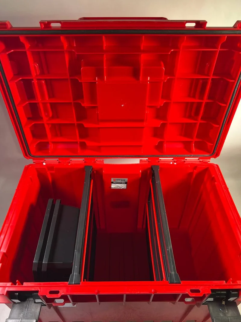 Qbrick System ONE 450 2.0 Vario RED ULTRA HD Custom Werkzeugkoffer modularer Organizer 585 x 385 x 420 mm 52 l stapelbar IP66 - Leicht Gebraucht