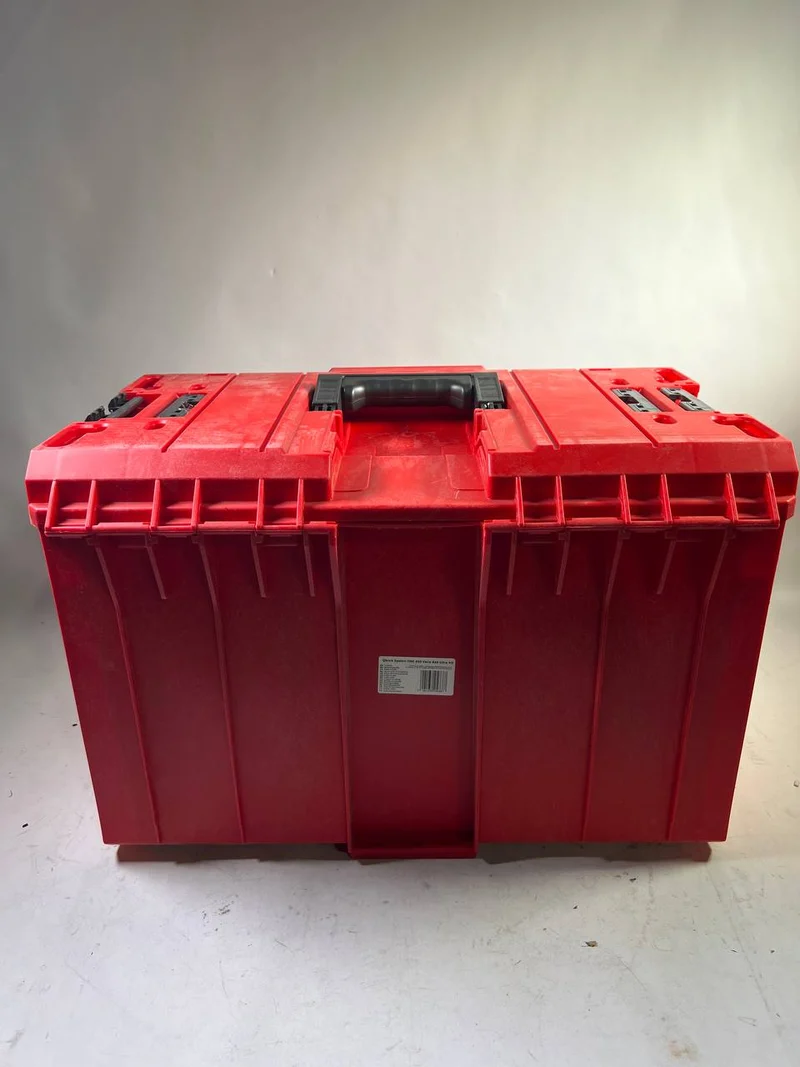 Qbrick System ONE 450 2.0 Vario RED ULTRA HD Custom Werkzeugkoffer modularer Organizer 585 x 385 x 420 mm 52 l stapelbar IP66 - Leicht Gebraucht