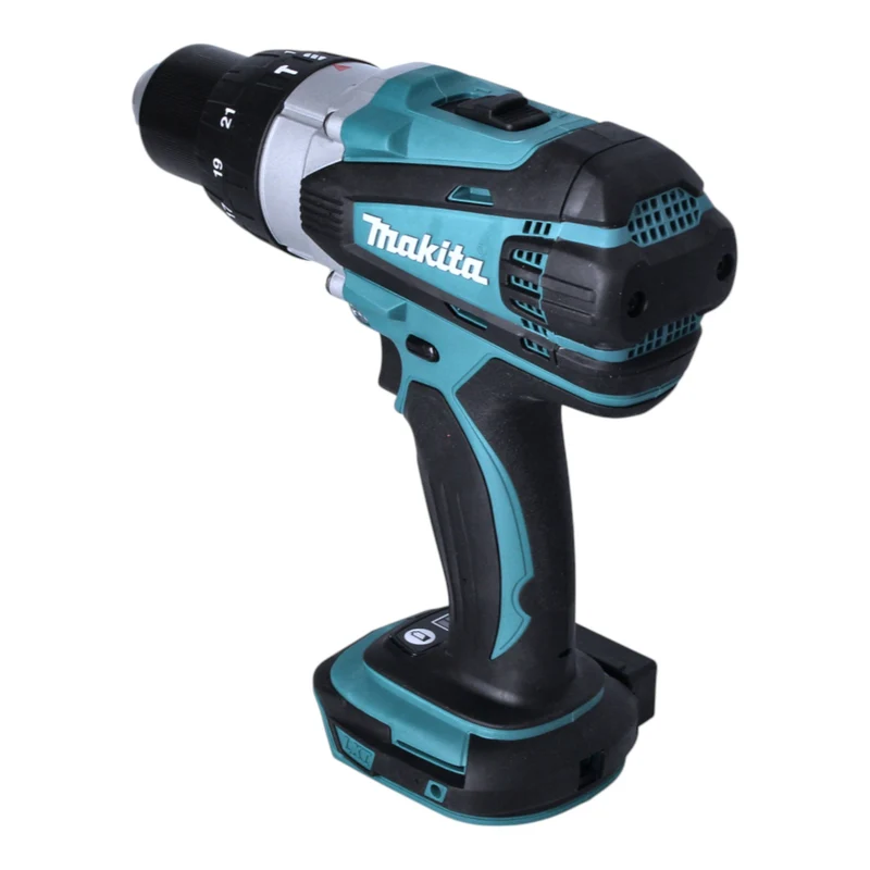 Makita DHP 458 Z Akku Schlagbohrschrauber 18 V 91 Nm + 22 tlg. Bit Set - ohne Akku, ohne Ladegerät