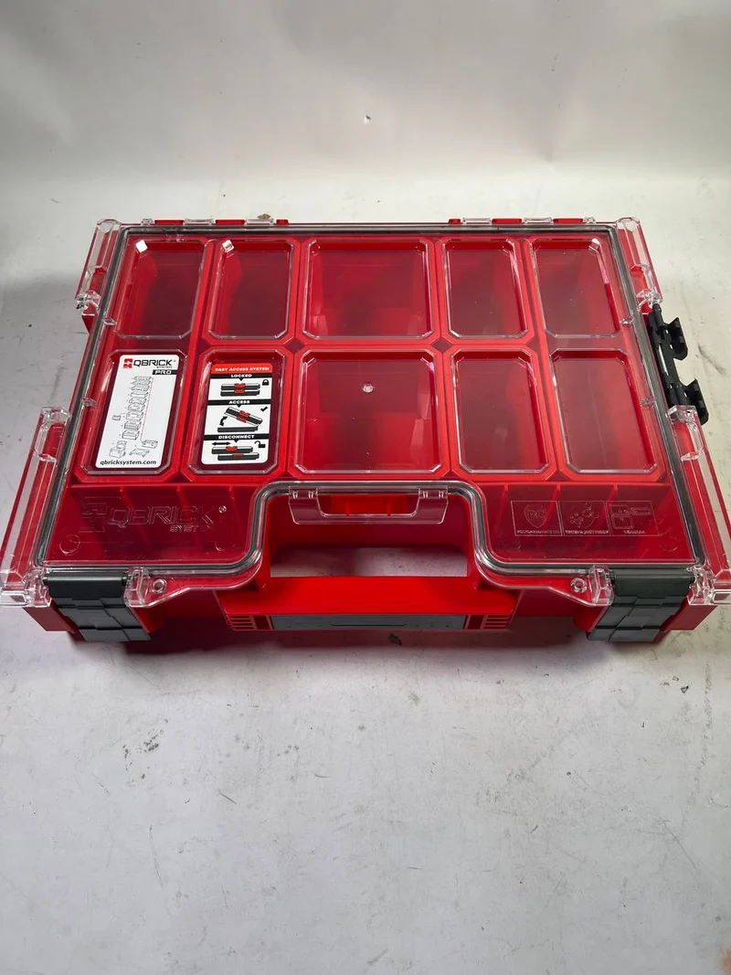 Qbrick System PRO Organizer 300 RED ULTRA HD stapelbar mit 8 Inlays - Beschädigt