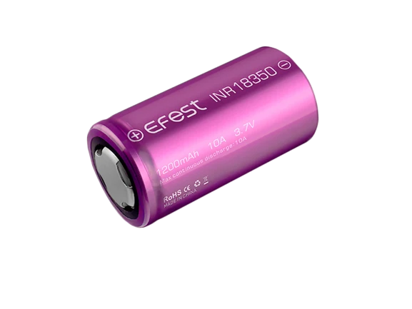 Efest IMR18350 - 1200mAh 3,6V - 3,7V Li-Ion-Akku max. 10A (15A) (Pluspol flach)