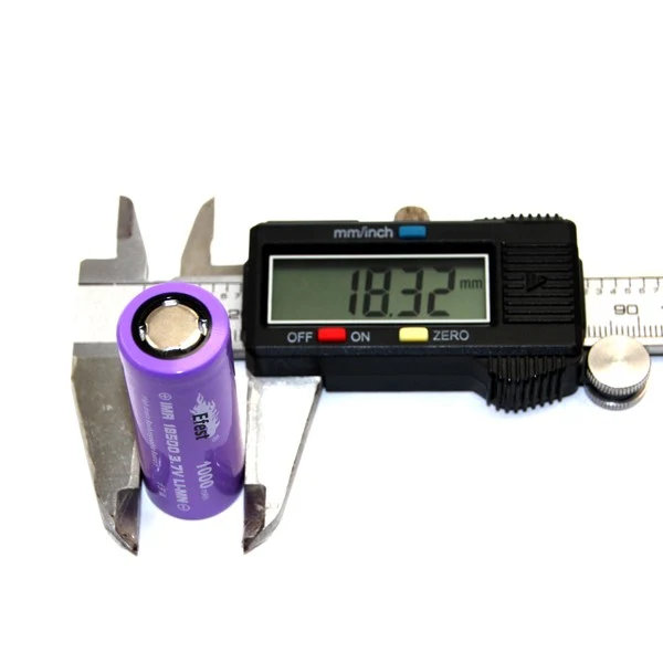 Efest Purple IMR18500 - 1000mAh 3,7V (Pluspol flach, ungeschützt)