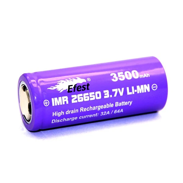Efest Purple IMR26650 mit 3500mAh, 3,7V Li-Ion-Akku (High Drain)